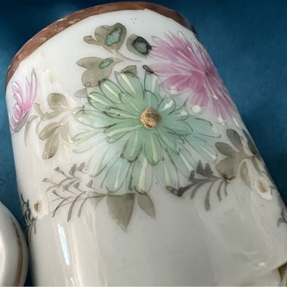 Three Vintage Hand Painted Expresso Cups - Picture 4 of 7